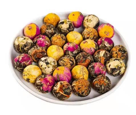 The Grateful Tea Co - White Tea Balls w/ Fruit and/or Flowers (6-Pack, 1 of Each)