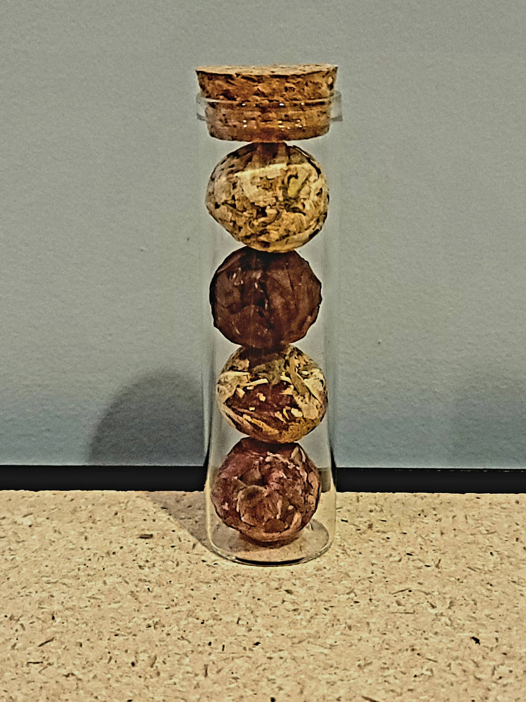 The Grateful Tea Co - MINI Herbal Tea Balls,4 Asst.in Test Tube