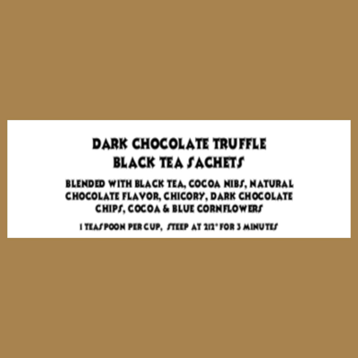 The Grateful Tea Co - Dark Chocolate Truffle Black Tea, 15 Sachets