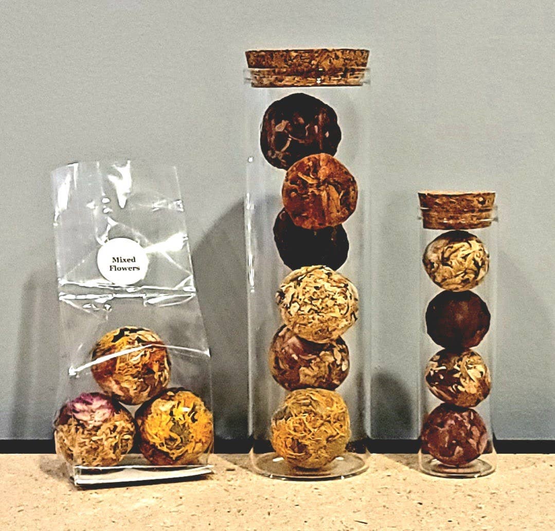 The Grateful Tea Co - MINI Herbal Tea Balls,4 Asst.in Test Tube