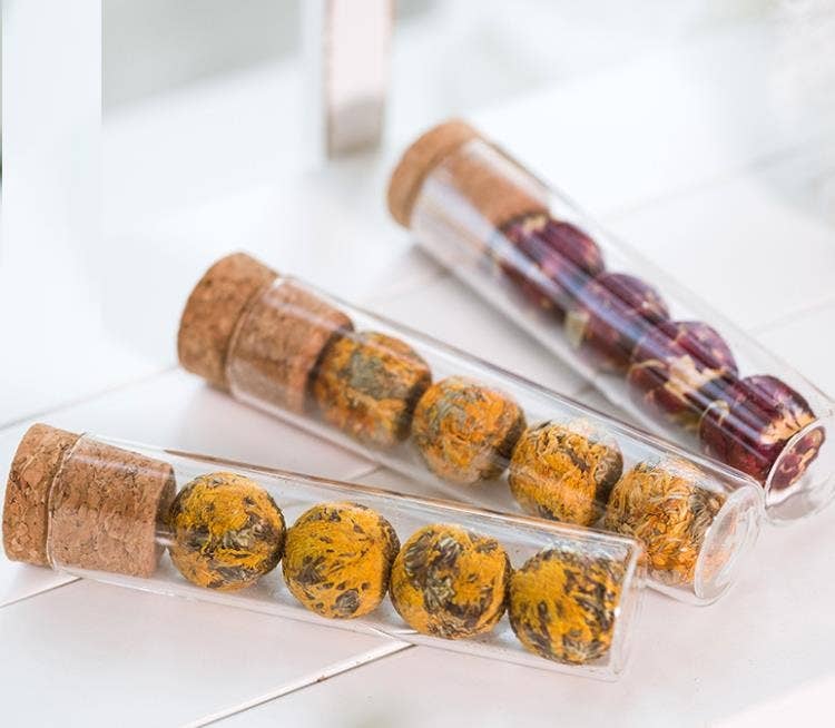 The Grateful Tea Co - MINI Herbal Tea Balls,4 Asst.in Test Tube