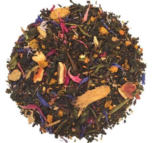 The Grateful Tea Co - Ginger Turmeric Green Tea - Loose Leaf, (4 Sizes)
